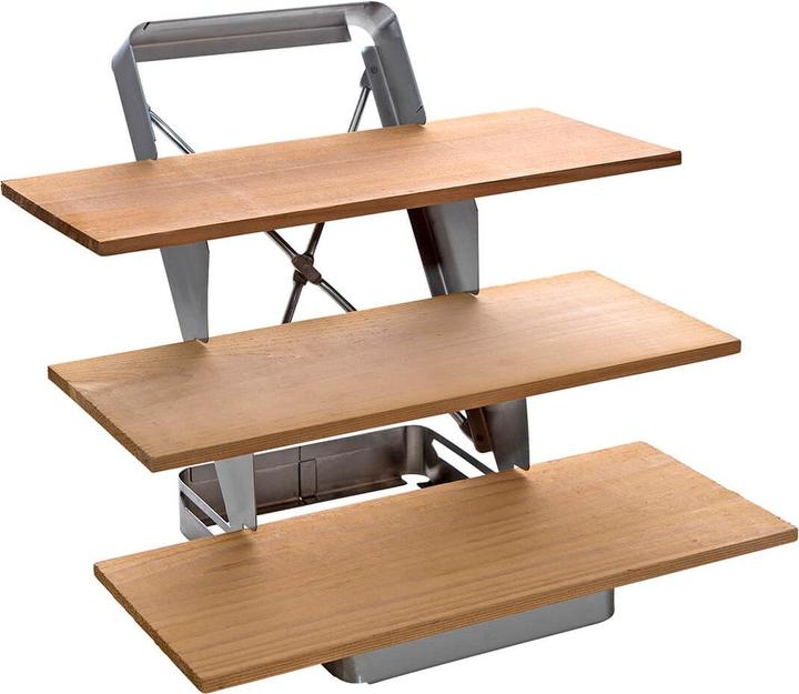 All'Grill Smoking board stairs stainless steel, foldable incl. cedar planks