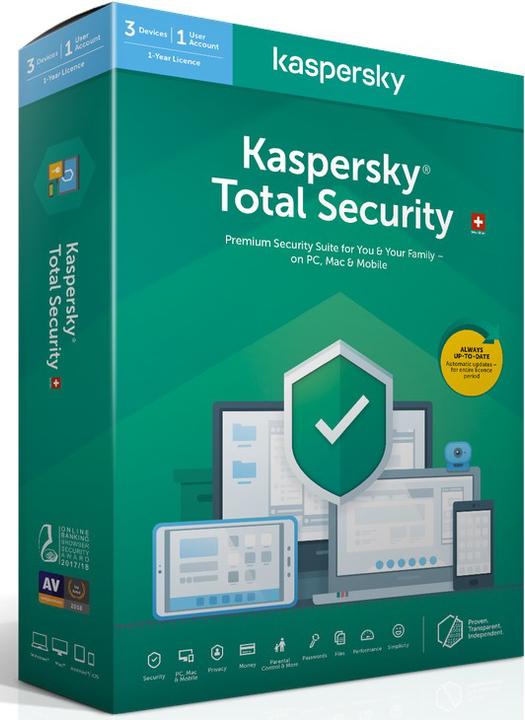 Image du produit Kaspersky Total Security (3 Utilisateur, 12 mois)