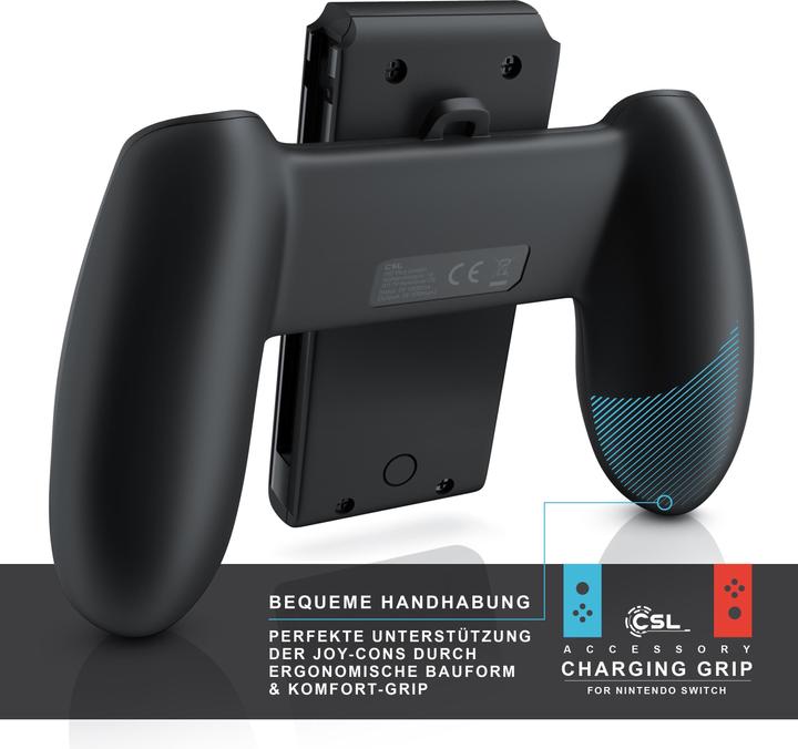 Produktbild CSL Controller Ladestation 1000 mA, Nintendo Switch Joy-Con Aufladehalterung Gamepad Ladegriff mit Akku (Switch)