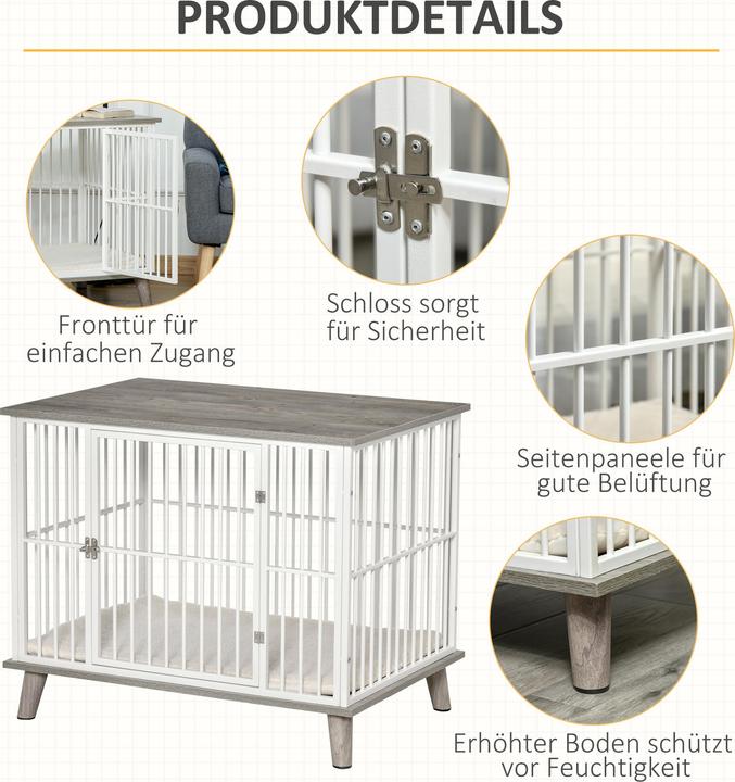 Actual product image PawHut Dog cage with raised design