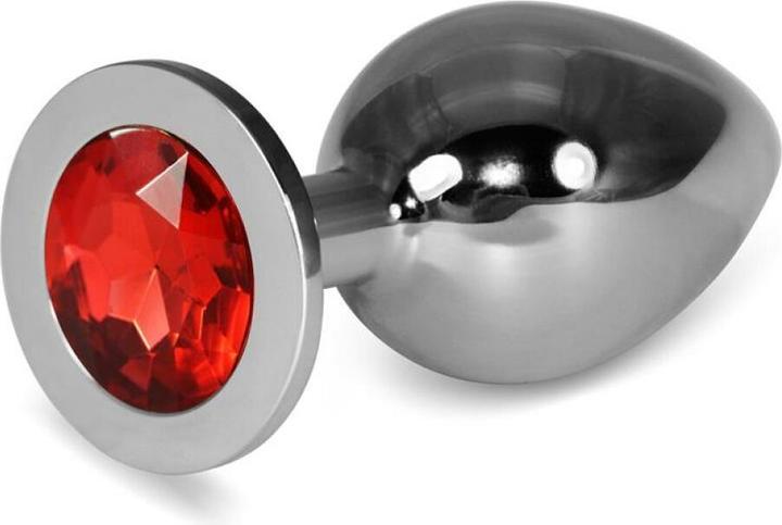 Image du produit Lovetoy Butt Plug en métal RoseBud Classic avec bijou rouge taille L