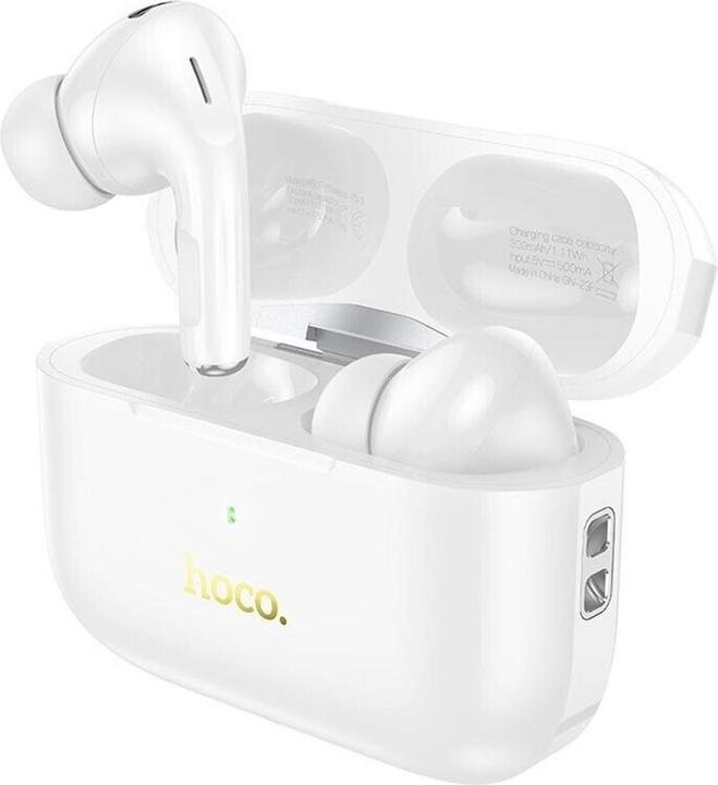 Hoco - Wireless Earbuds (EW56 Plus) - Active Noise Cancelling, Bluetooth 5.3 - White (ANC, 4 h, Wireless)