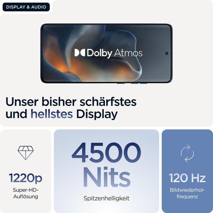 Productafbeelding Motorola Edge 60 (512 GB, Pantone Gibraltar Zee, 6.67", Dubbele SIM, 50 Mpx, 5G)