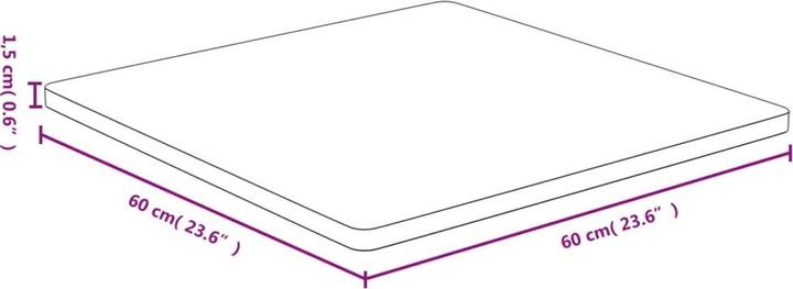 Actual product image VidaXL Douglas (60 x 60 x 1.5 cm)