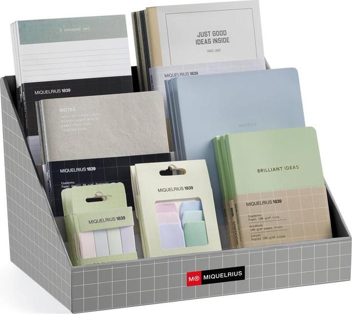 Miquelrius Display Notizbücher Back2basics