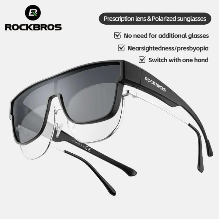 Actual product image Rockbros SP304 polarizing cycling glasses - gray (Grey, Grey)