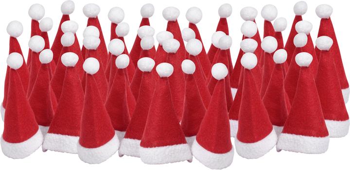 Produktbild VBS XXL Weihnachtsmützen für 5 cm Kopfdurchmesser, 48 Stück