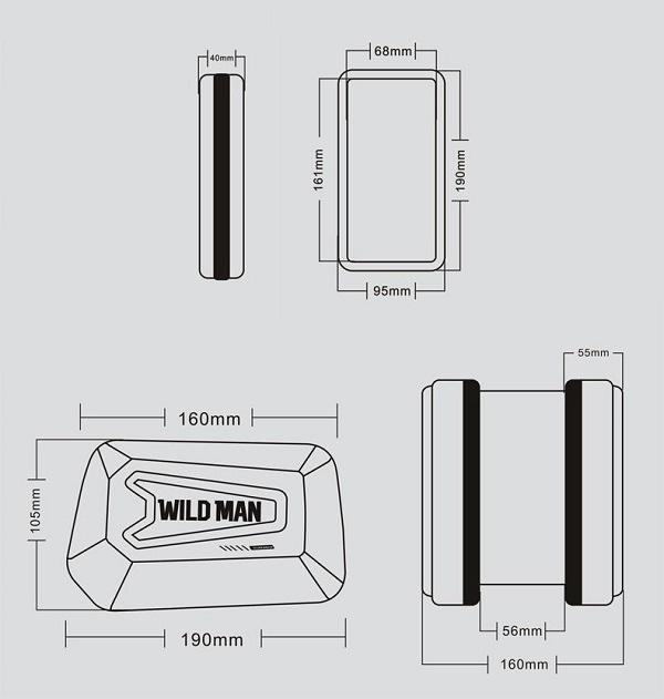 Actual product image Wildman Lockable mount for XL E6S bike (1 l, Frame bag)