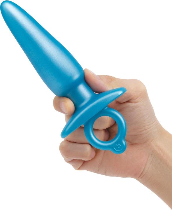 Produktbild Earthly Body b-Vibe Sleek Plug - Blue Butt Plug with Ring