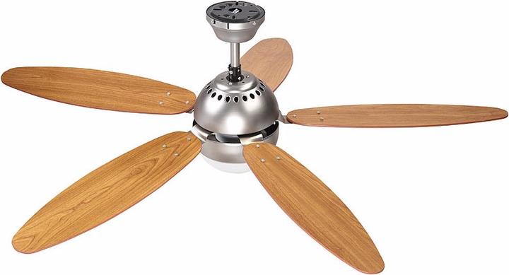 Produktbild Sichler Grosser Deckenventilator VT-997 mit Holzflügeln & Beleuchtung, Ø 132 cm