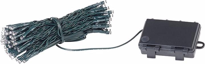 Image du produit Lunartec Guirlande lumineuse à 100 LED, minuterie, pile, blanc chaud, 10 m, IP44 (10 m)