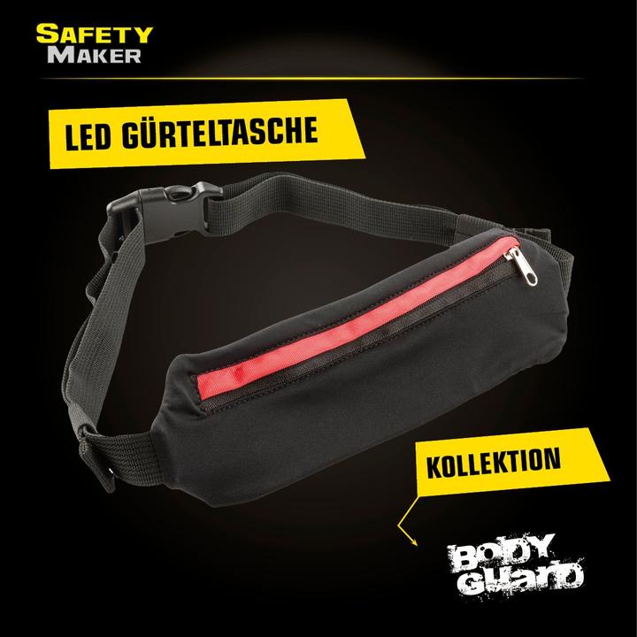 Immagine prodotto SafetyMaker Borsa da cintura a LED nero/rosso