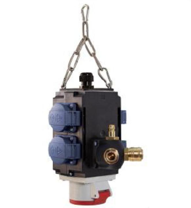 Produktbild Bachmann ENERGIEWURFEL 4xCEE7/3 1xCEE IP44 Druckluft 1in 2out (4 x, CEE 7/3)