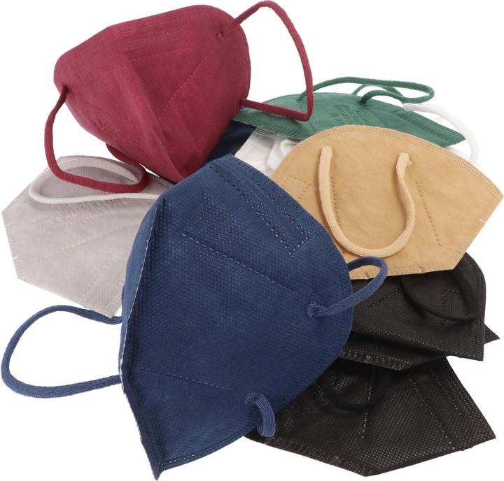Image du produit AccuCell Pack de 12 masques FFP2 de différentes couleurs 5 couches, certifiés DIN (FFP2, 12 x)