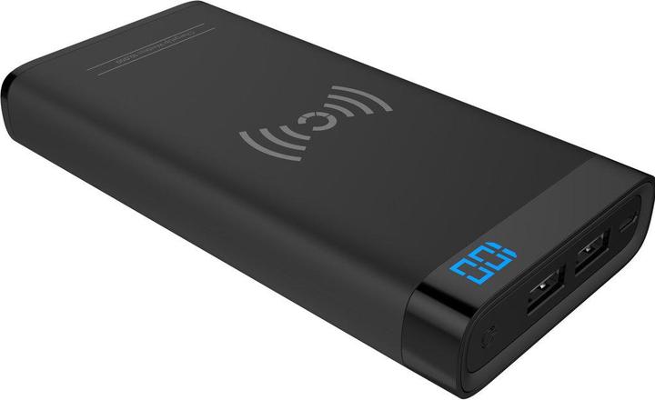 Actual product image Cygnett ChargeUp swift 10K Wireless QI Portable Power Bank - black (10000 mAh, 15 W, 37 Wh)