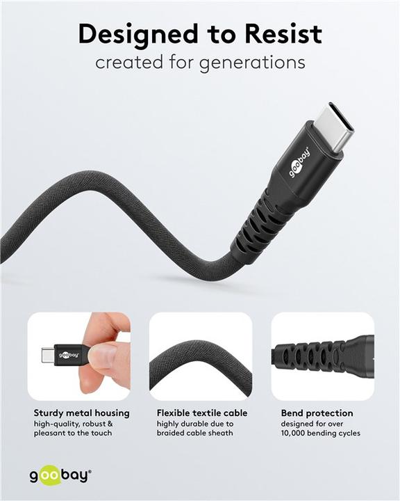 Actual product image Goobay 73953 (1 m, USB 2.0, 60 W)