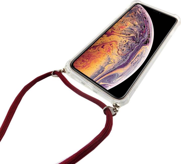 Produktbild König Design Apple iPhone XS Max Handykette Hülle mit Band Case zum umhängen mit Kordel Rot