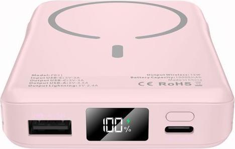 Produktbild Tech-Protect Powerbank PB31 LifeMag MagSafe 10000 mAh - rosa (10000 mAh, 15 W)