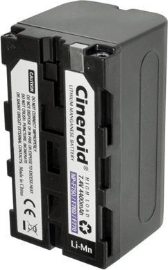 Actual product image Cineroid Lithium-manganese battery type NP-F750 4400mAh (Camera battery)
