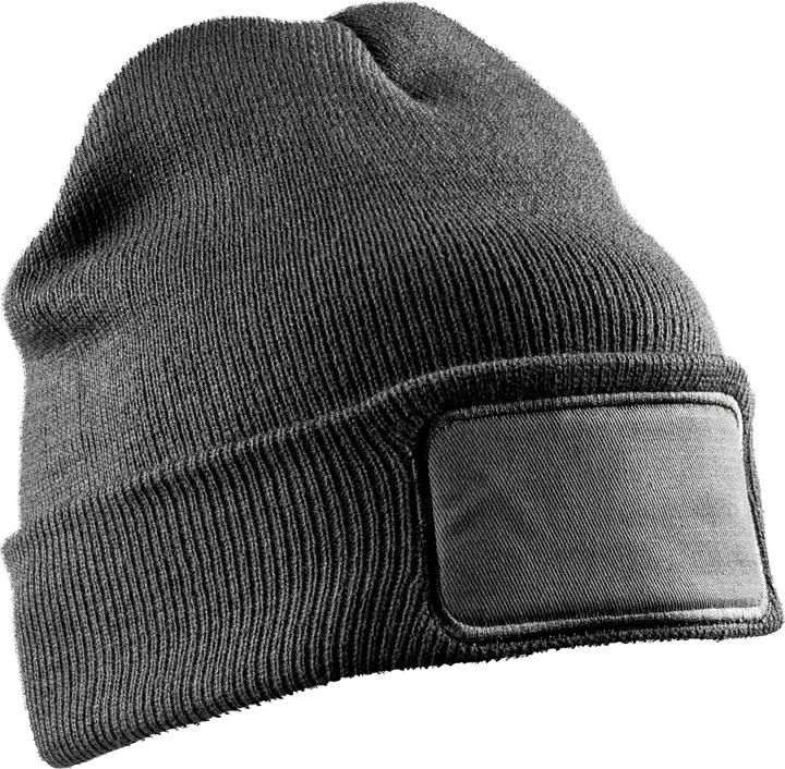 Result Erwachsene Double Knit Drucker Patch Beanie (One Size)