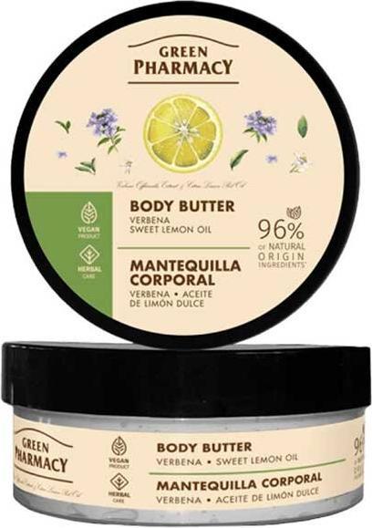 Actual product image Schubiger Green Pharmacy Verbena Körperbutter und süsses Zitronenöl 200 ml (Body butter, 200 ml)