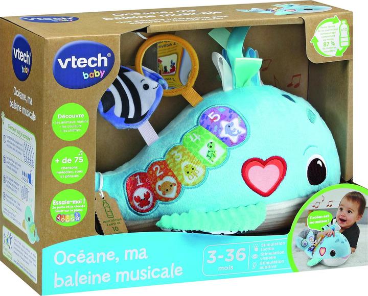 Image du produit VTech Océane, ma baleine musicale (bouteilles plastiques recyclées) (15 cm)