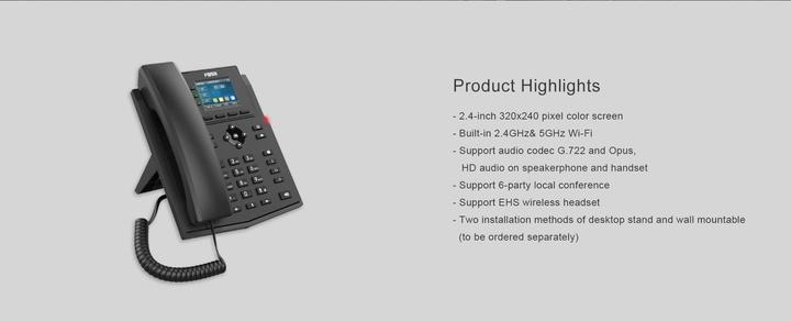 Produktbild Fanvil IP Telefon X303W schwarz