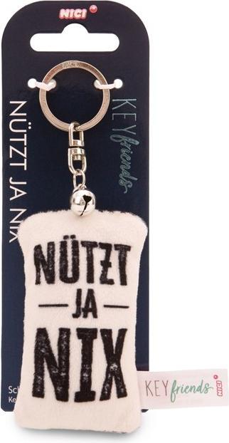 Actual product image Magni NICI Schlüsselanhänger Mini Plüschkissen Nützt ja nix mit Glöckchen 8cm