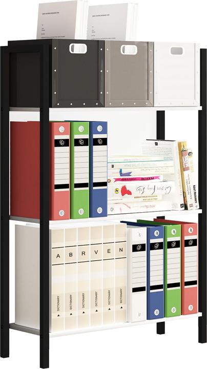 Produktbild VCM Metall Stand Regal Bücher Flakos 3fach (100 x 56 x 24 cm)