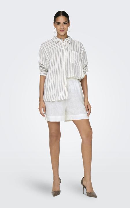 Image du produit Only Short taille haute en lin mélangé Short décontracté (M)
