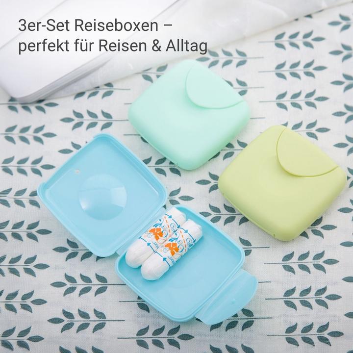 Actual product image Hermex 3er-Set Aufbewahrungsbox für Hygieneartikel Reisedose Pflasterdose Dose (Hygiene product)