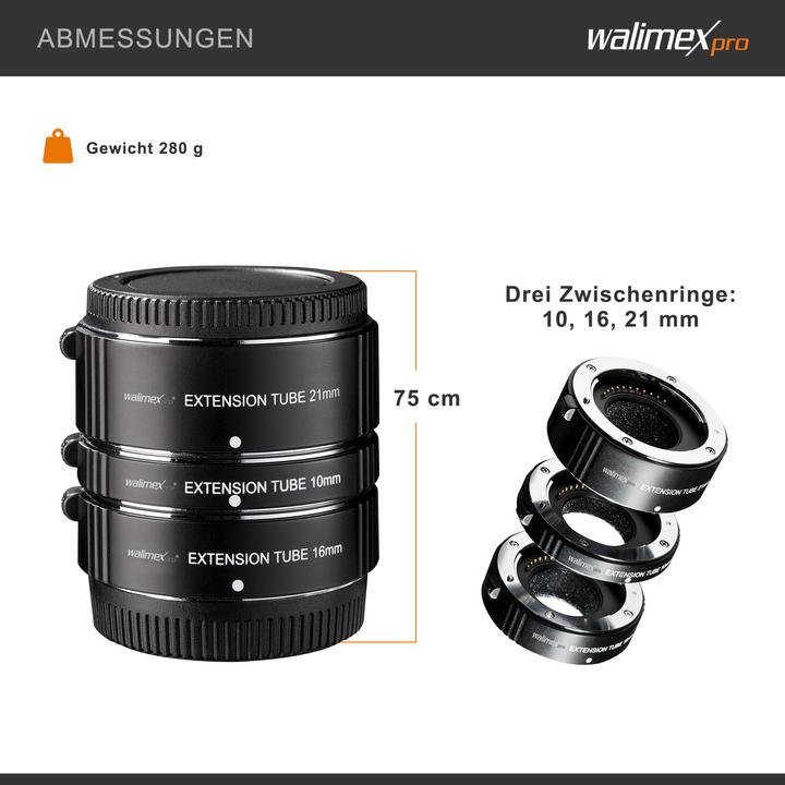 Produktbild Walimex Automatik-Zwischenringsatz