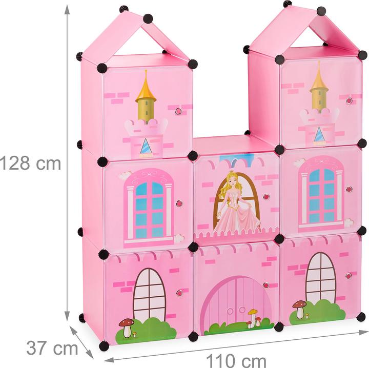 Actual product image Relaxdays Interlocking Castle Storage Shelf