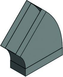Hastrag Gomito 45/90° per canale piatto