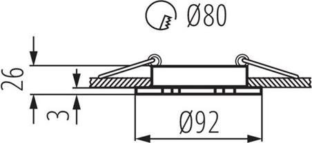 Image du produit Kanlux 18280 SEIDY CT-DTO50-AL Luminaire encastré (GU10)