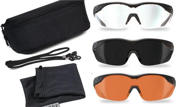 Edge Eyewear Schiessbrille OVERLORD, 3 Lens Kit