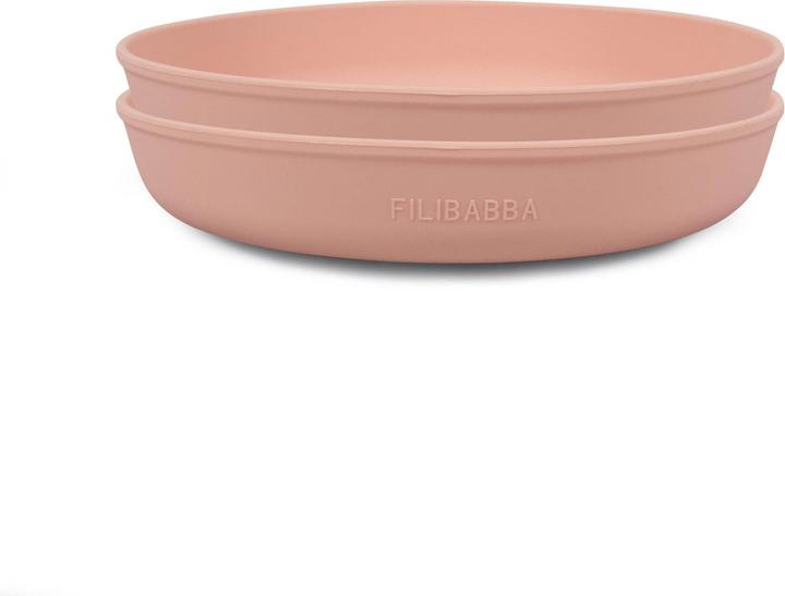 Actual product image Filibabba Silicone plate 2-pack - Peach