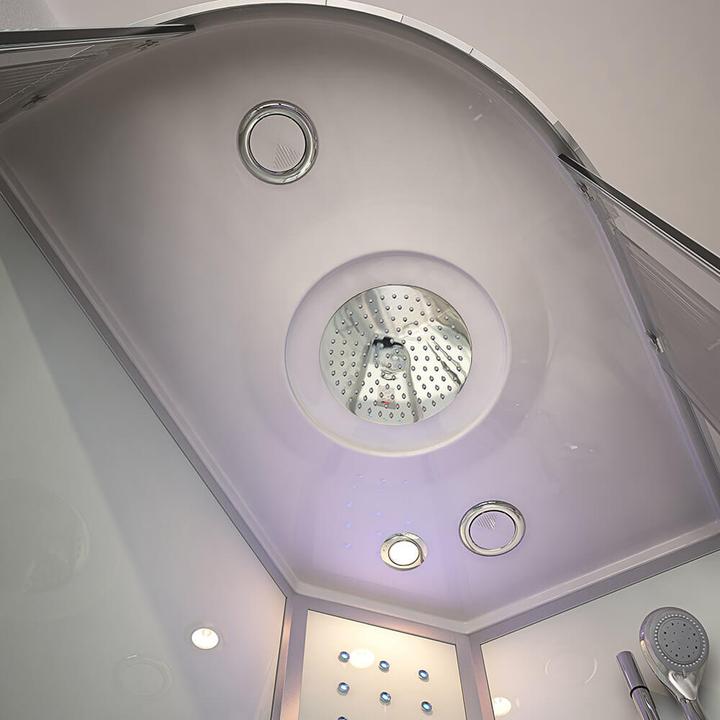 Immagine prodotto Home Deluxe Doccia a vapore con cascata sauna a vapore MANTA XL, 120x80x220cm - Sinistra