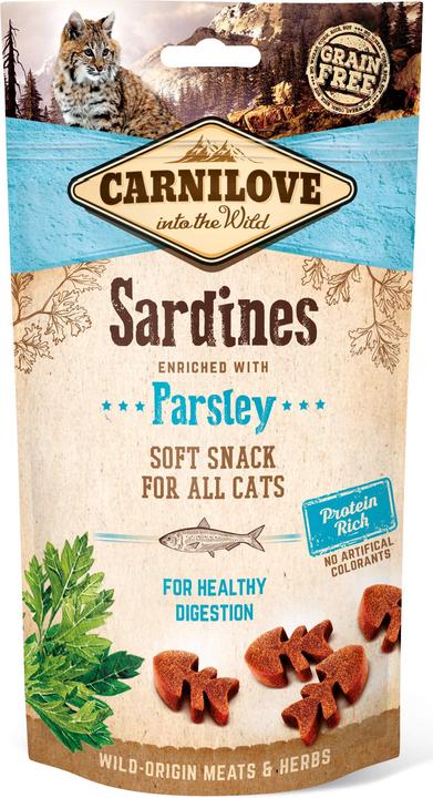 Actual product image Carnilove Soft Snack Sardines with Parsley Sardines with parsley (Senior, 1 pcs., 50 g)
