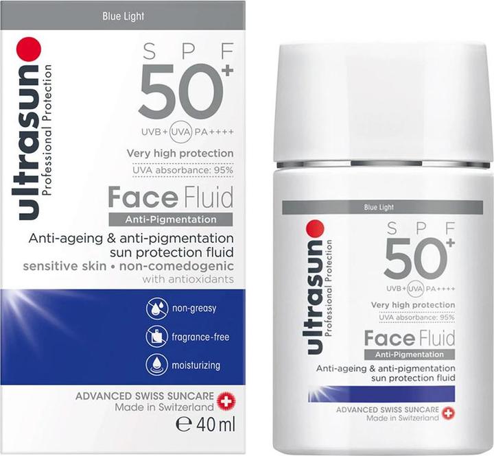 Immagine prodotto Ultrasun Fluido viso anti-pigmento (Crema solare viso, SPF 50, 40 ml, 69 g)
