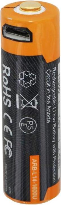 Actual product image AccuCell Akku Mignon AA LR6, mehrfach geschützt mit USB Ladekabel (1 pcs., AA, 1600 mAh)