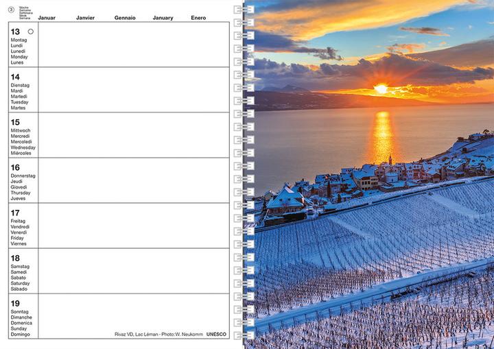 Image du produit Agenda Photo-Almanach Suisse (15 x 21 cm, Allemand, Français, Anglais, Italien)