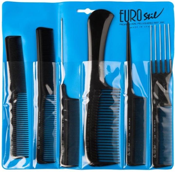 Actual product image Caso Professional Case with 6 Combs for Unisex Adults - Black