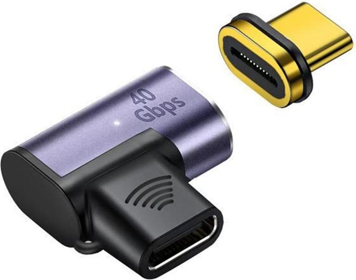Actual product image MicroConnect Magnetic USB-C adapter 90 (USB-C, 12.10 cm)