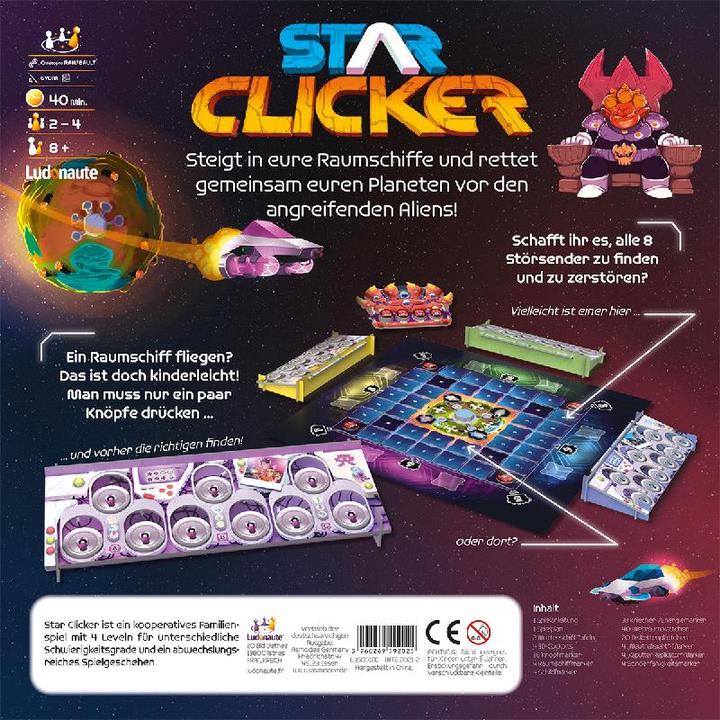 Actual product image Ludonaute LUDD0019 - Star Clicker - Board game, for 2-4 player, from 8 years (DE Edition) (German)