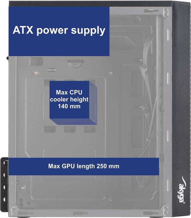 Produktbild Akyga AK35BK (mATX, Flex-ATX, Mini-ITX)