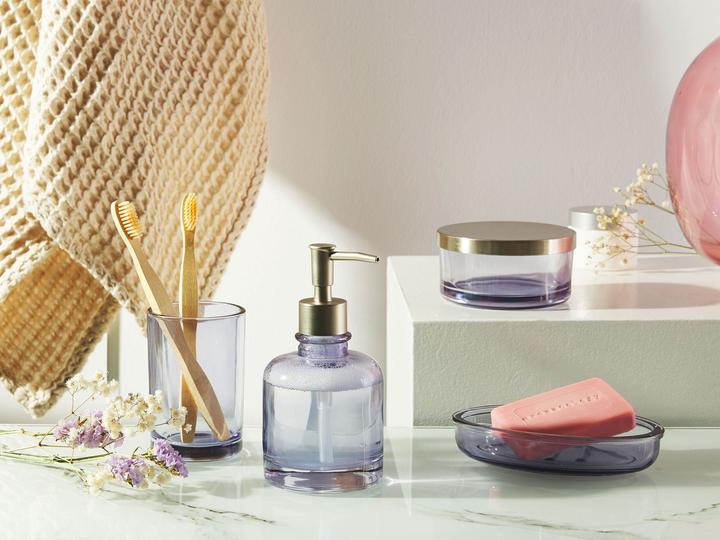 Produktbild Beliani Badezimmer Set 4-teilig Glas violett TELMA