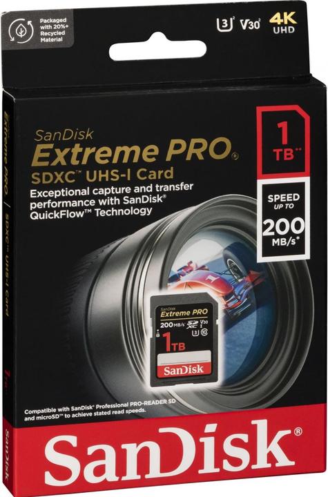 Produktbild SanDisk Extreme PRO UHS-I V30 (1000 GB, SDXC, U3, UHS-I)