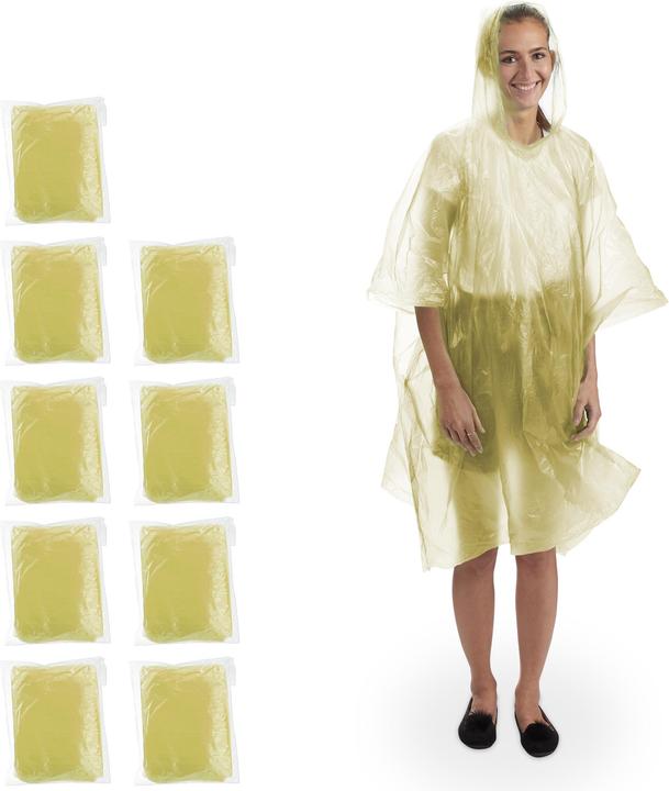 Produktbild Relaxdays 10x Regenponcho (10)