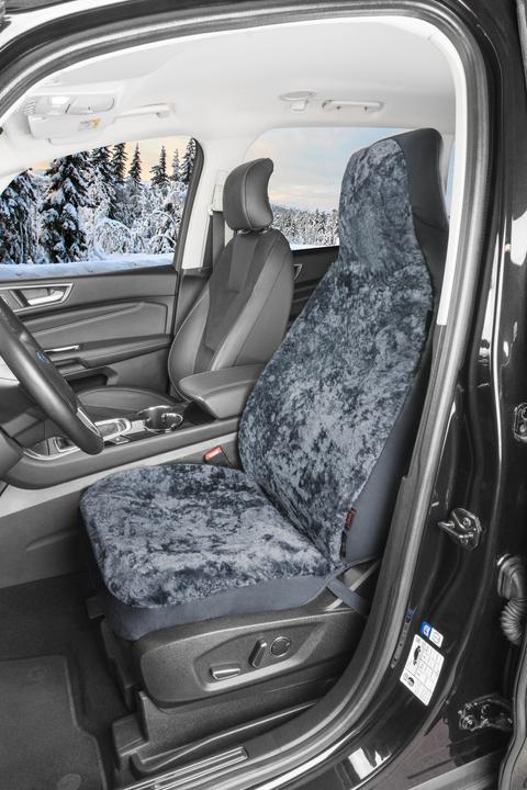 Produktbild Walser Autositzbezug Zoya aus Lammfell Einzelsitz Highback Zipp-It anthrazit